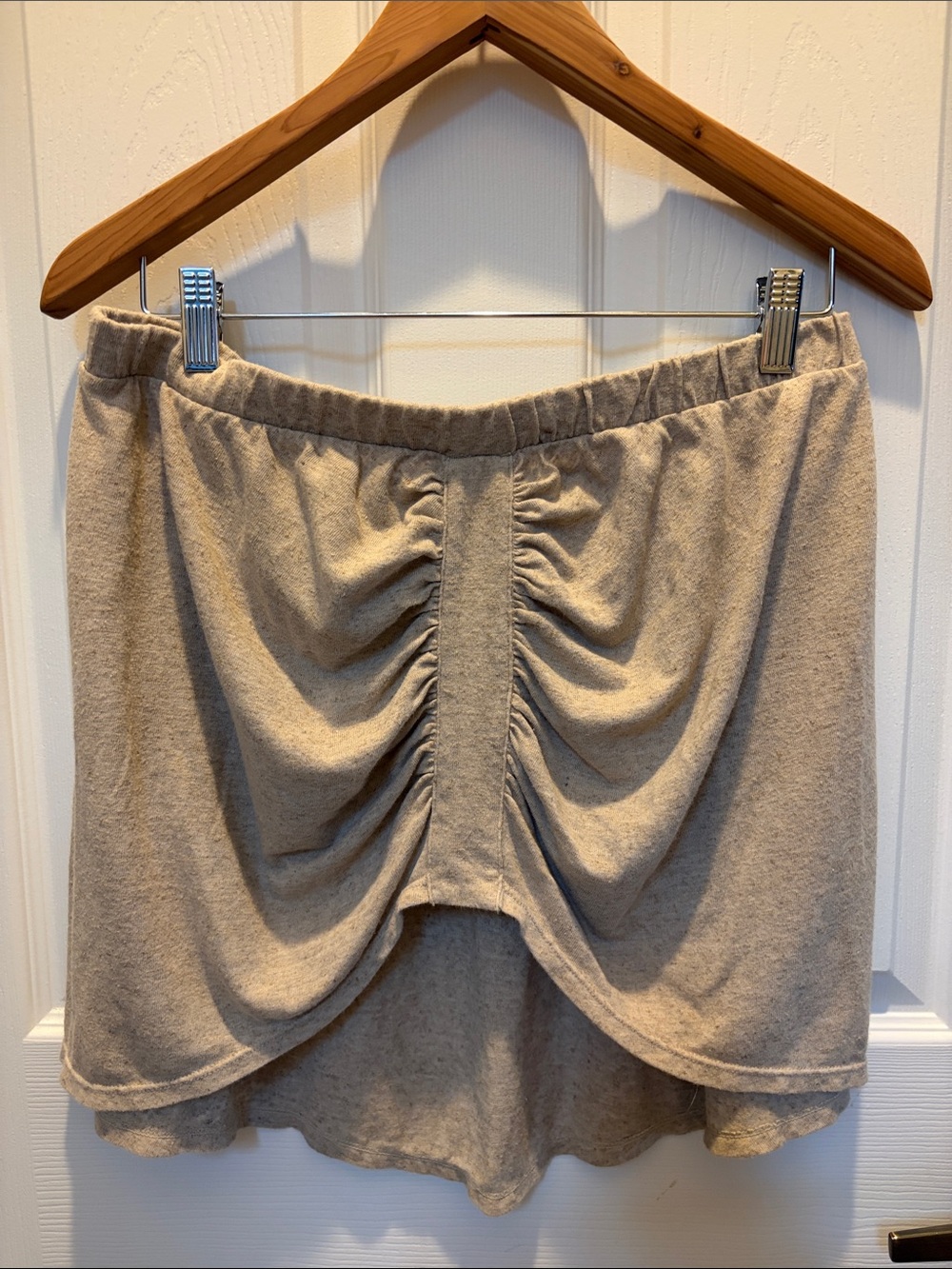 Gathered Front Tan Women’s Skirt